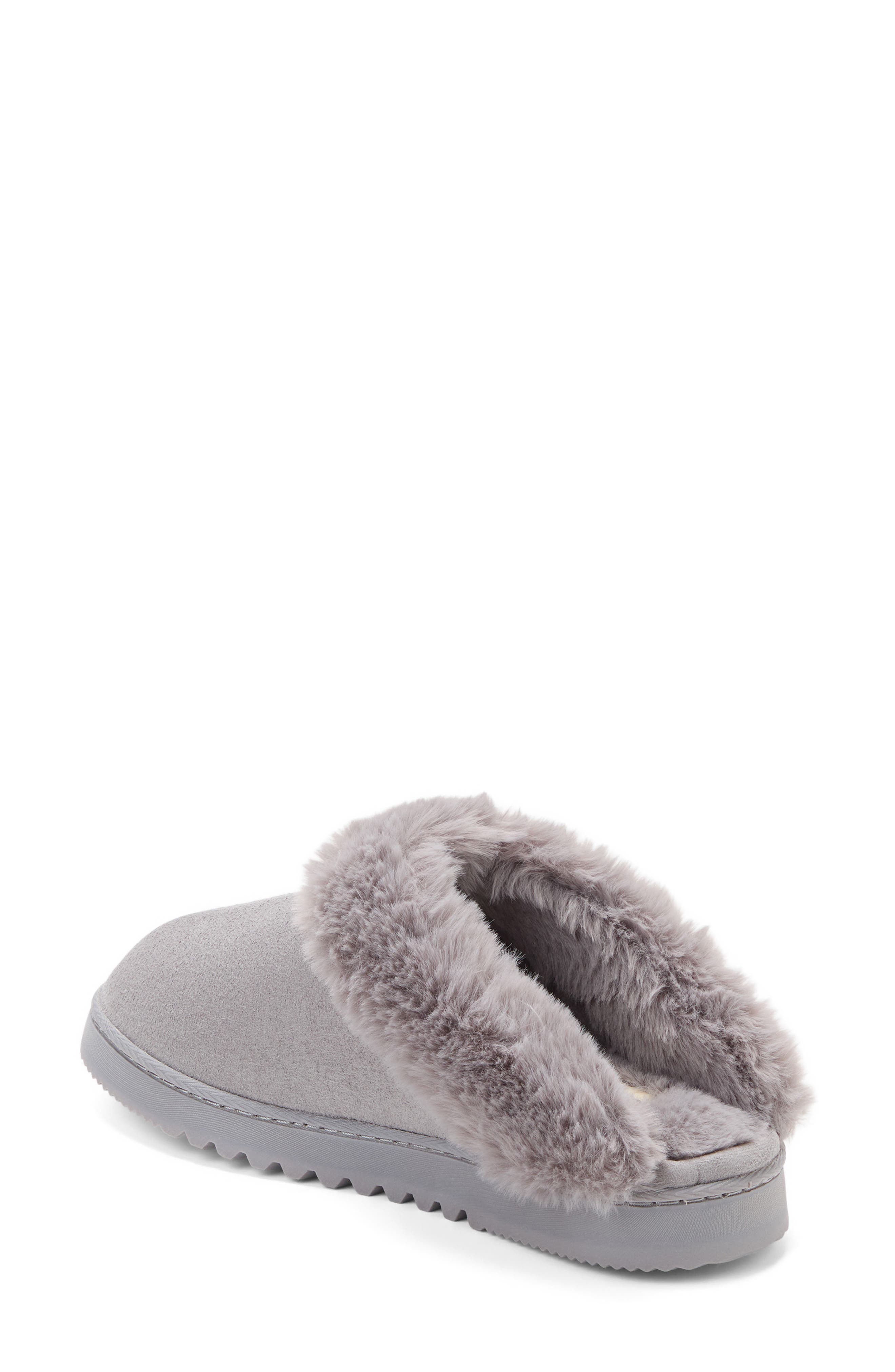 Hillary Faux Suede Scuff Slipper, Alternate, color, GREY