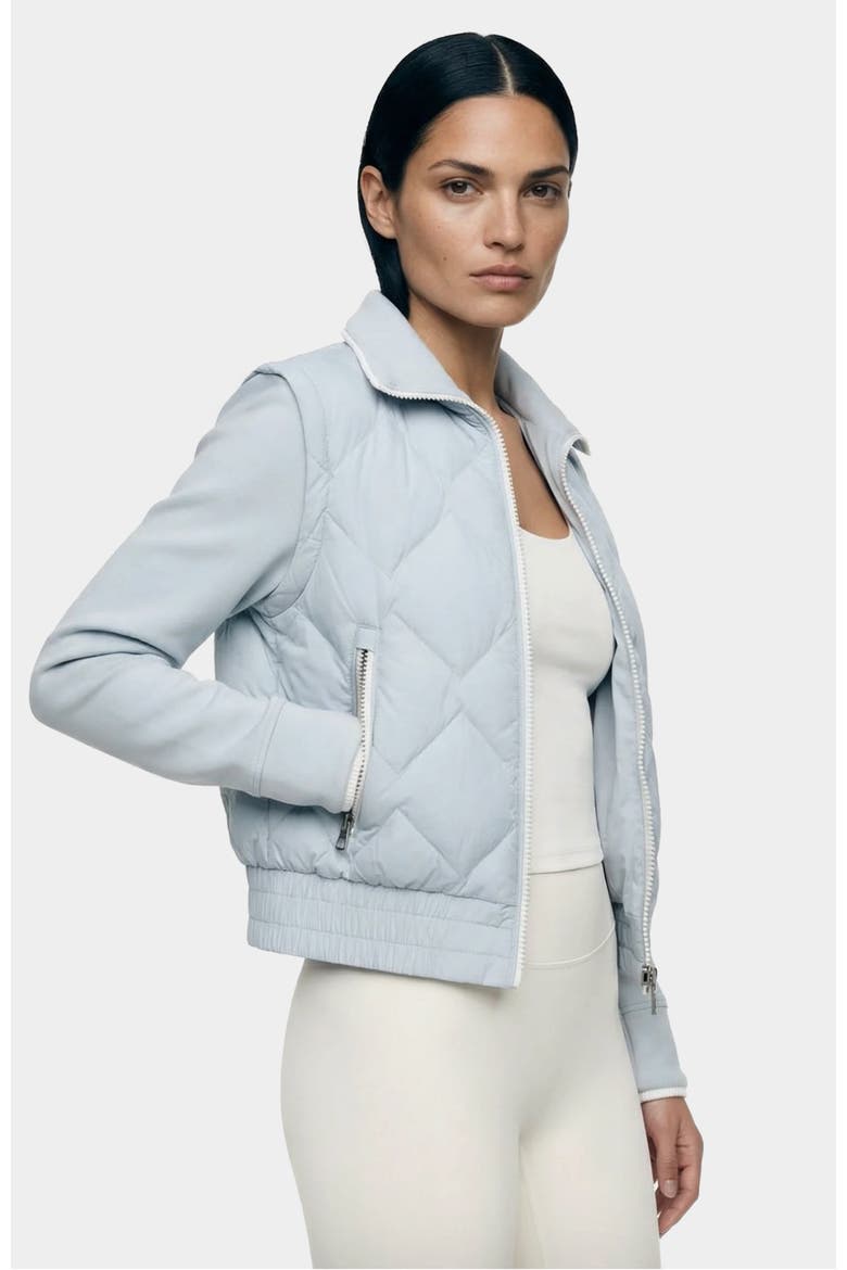 Prisa Quilted Light Down Jacket With Removable Sleeves, Alternate, color, Powder Blue