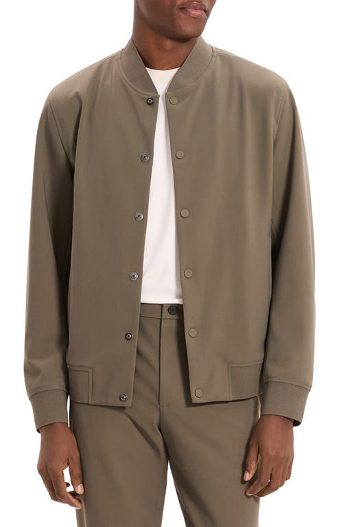 Theory Murphy Bomber Jacket In Precision Ponte In Brown