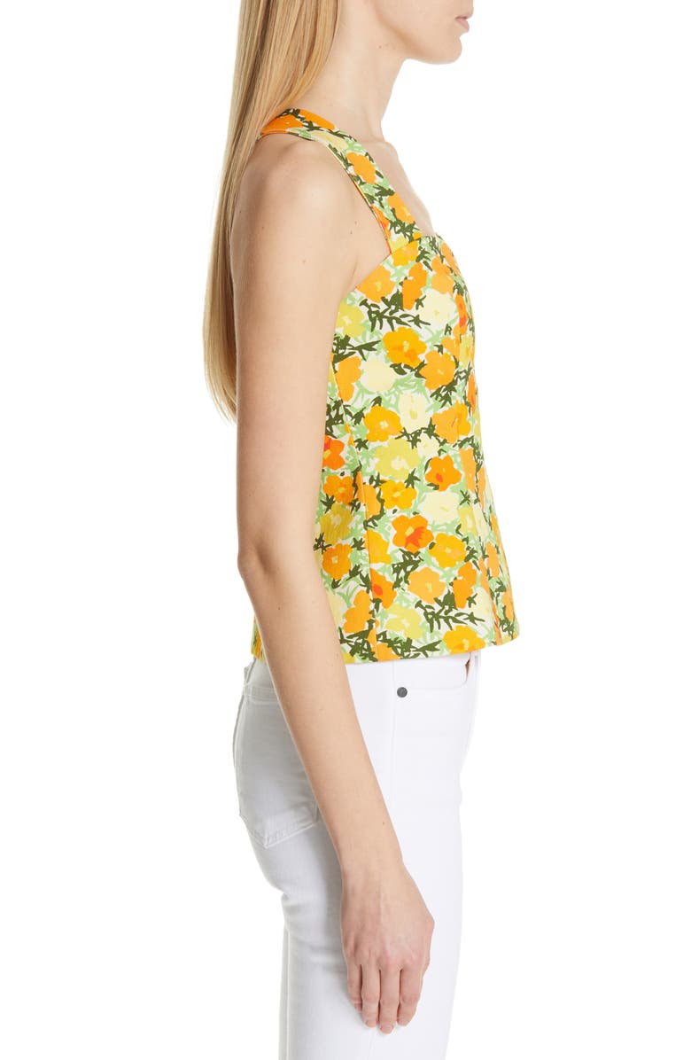 Simon Miller Alga Floral Sleeveless Twill Top, Alternate, color, 