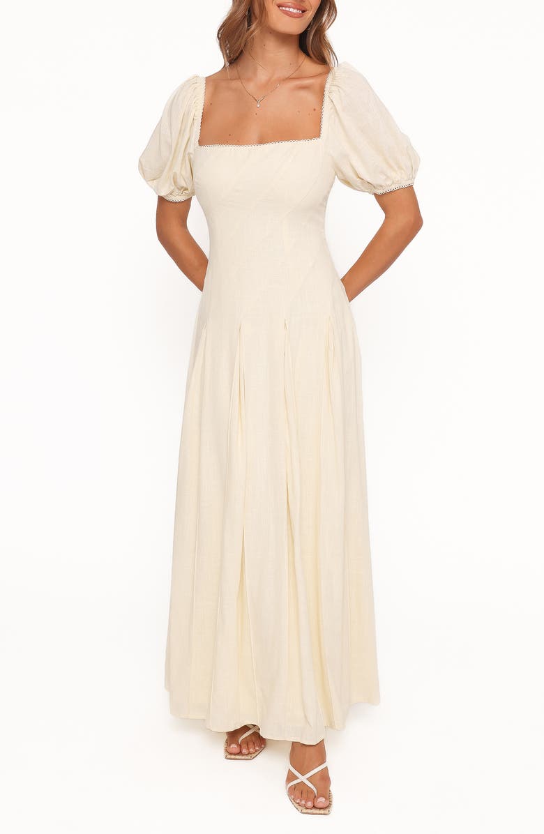 Petal & Pup Kinlee Puff Sleeve Maxi Dress, Main, color, 