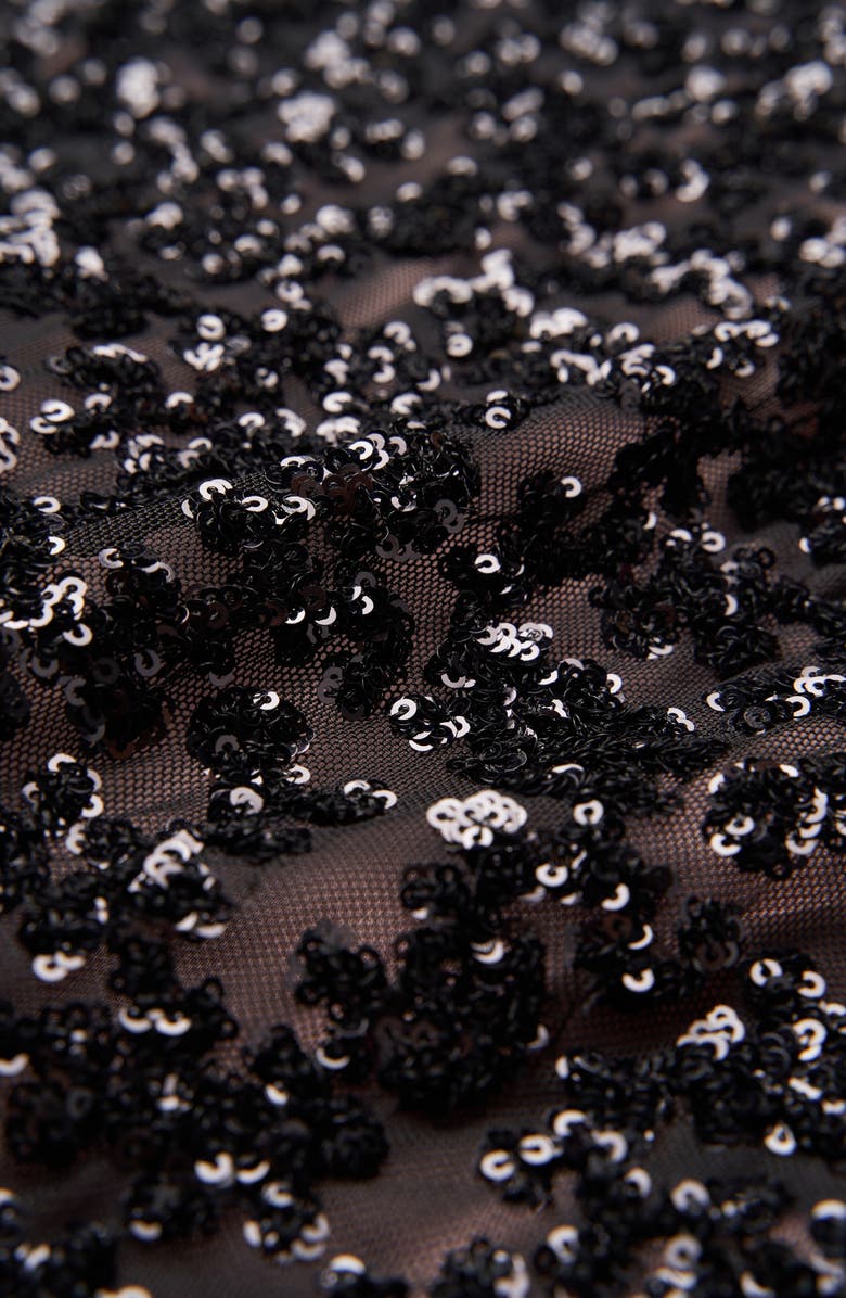 JS Collections Farrah Sequin Short Sleeve Cocktail Dress, Alternate, color, 