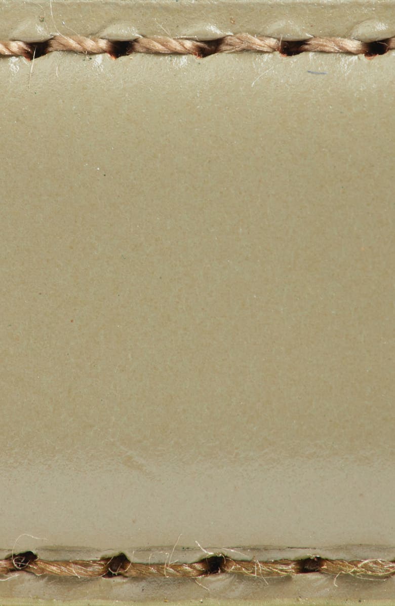 Nordstrom Mina Skinny Leather Belt, Alternate, color, Olive Covert