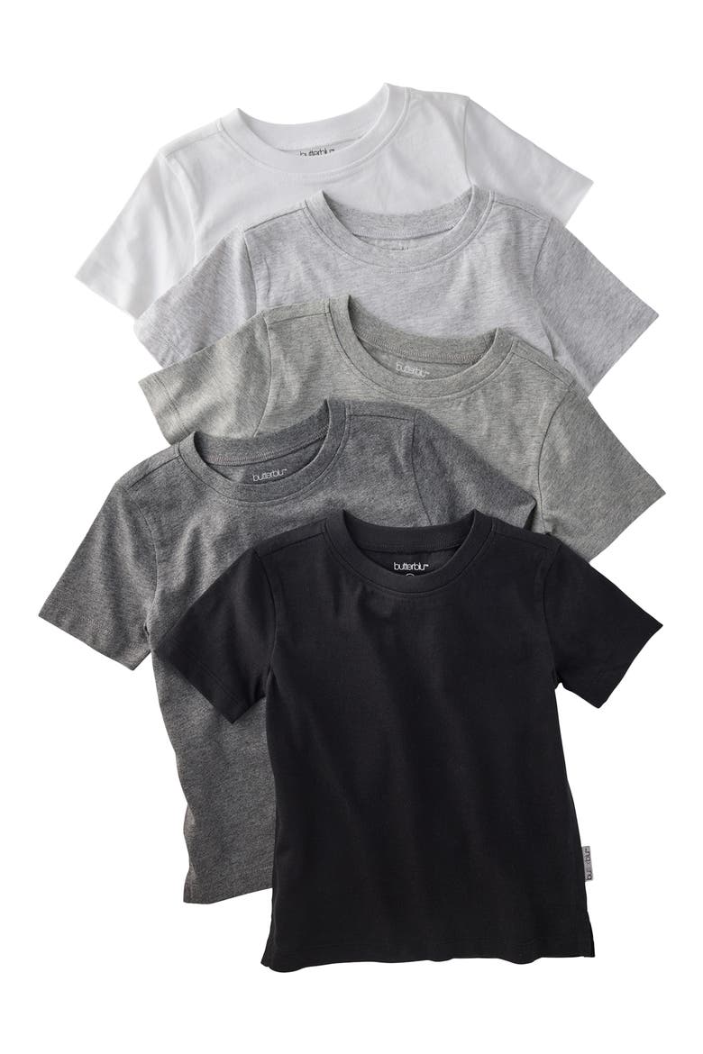 Taylor Assorted 5-Pack Organic Cotton T-Shirts, Main, color, STONE