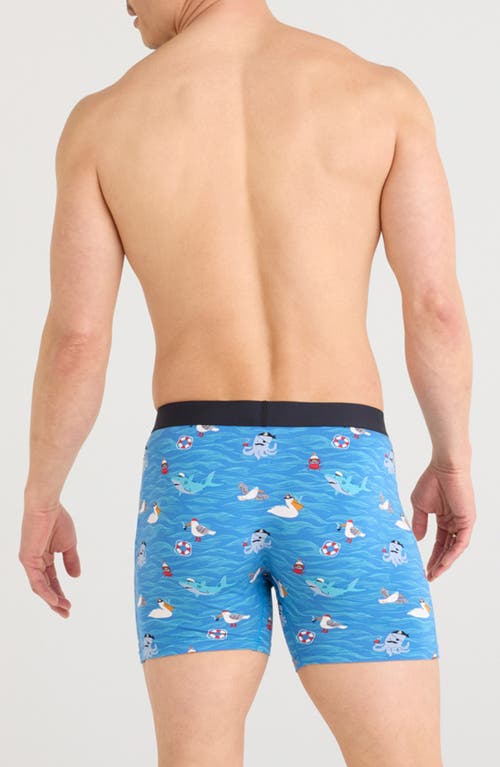 Saxx Ultra Soft Relaxed Fit Boxer Briefs In Seas The Day-lake Blue