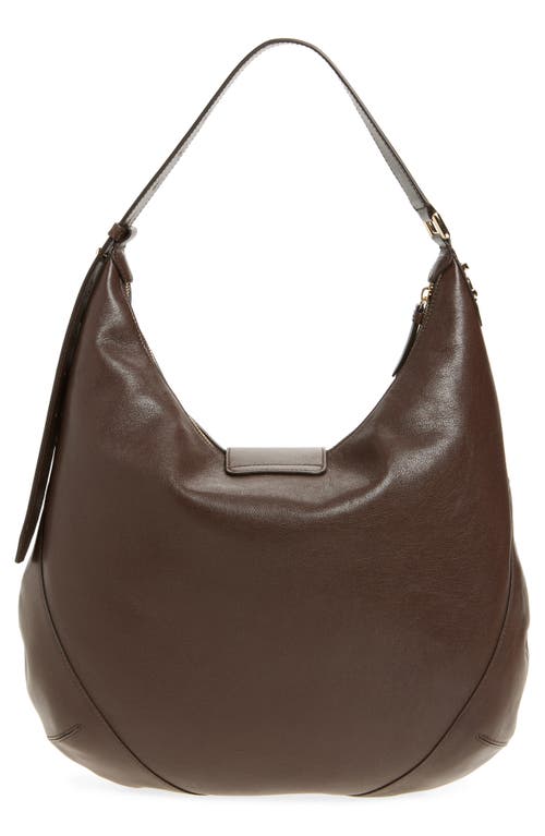 Jimmy Choo Bar Medium Leather Hobo Shoulder Bag In Brown