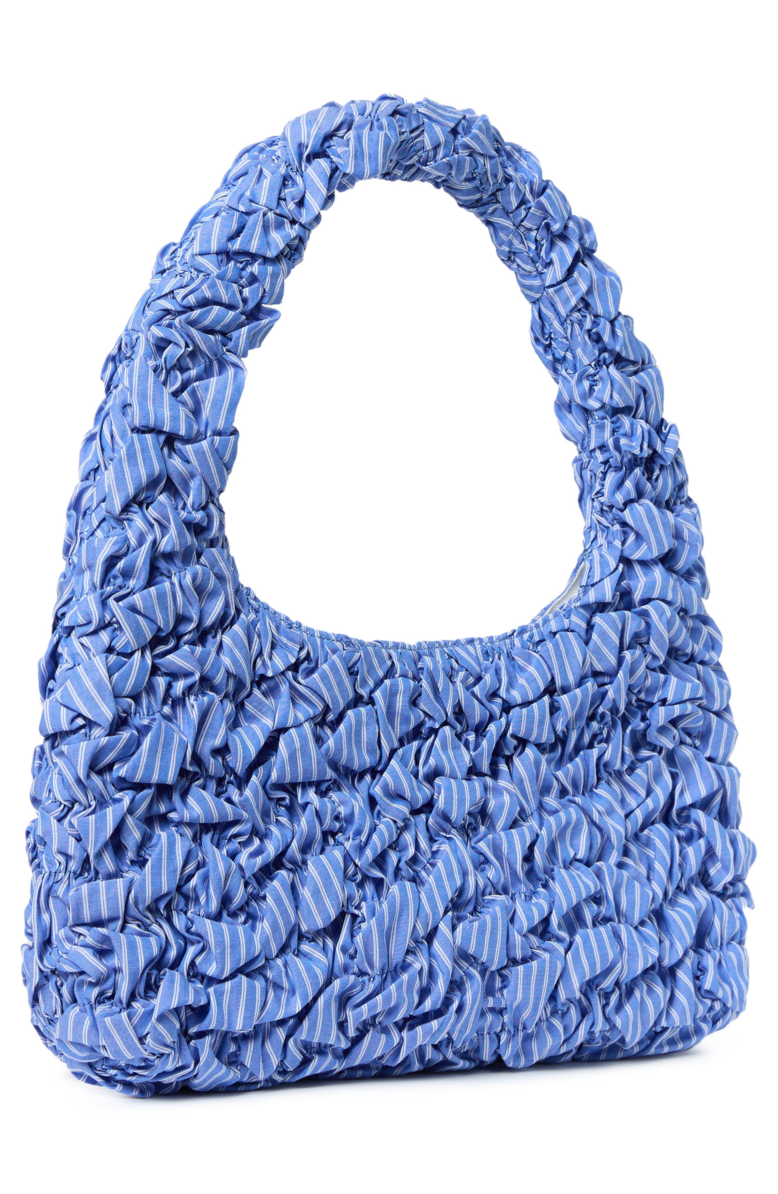 Smocked Mini Shoulder Bag, Alternate, color, BLUE STRIPE
