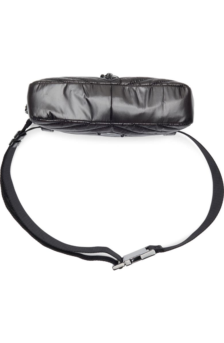 Rebecca Minkoff Edie Quilted Nylon Belt Bag, Alternate, color, Black