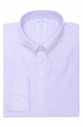 Brooks Brothers Regular Fit Plaid Non-Iron Cotton Dress Shirt