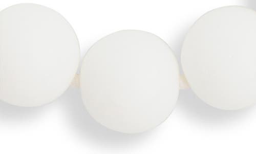 Kenneth Jay Lane Chalk White Beaded Necklace In White