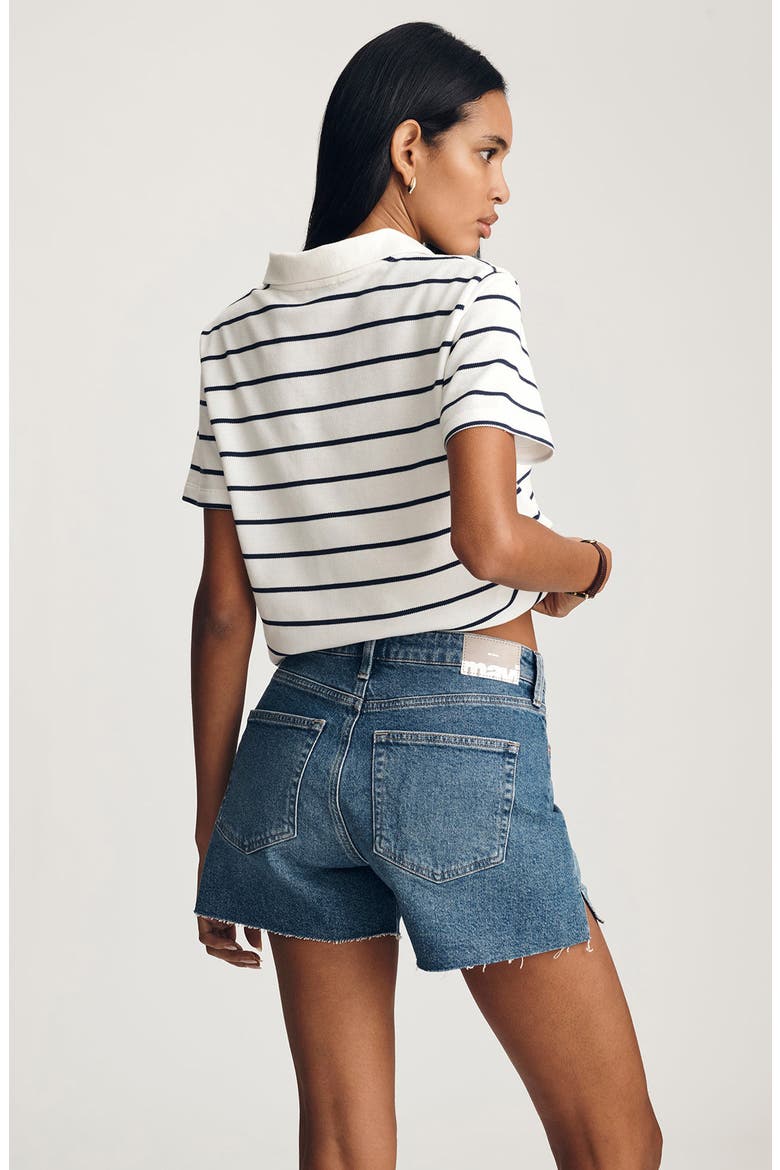 Heidi High Waist Denim Cutoff Shorts, Alternate, color, DARK USED CLASSIC BLUE