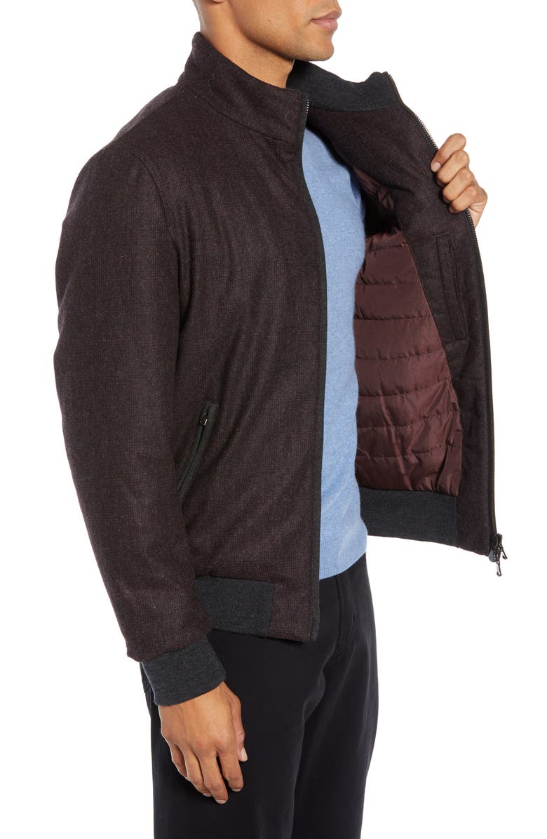 Zachary Prell Palmer Wool Blend Bomber Jacket, Alternate, color, 