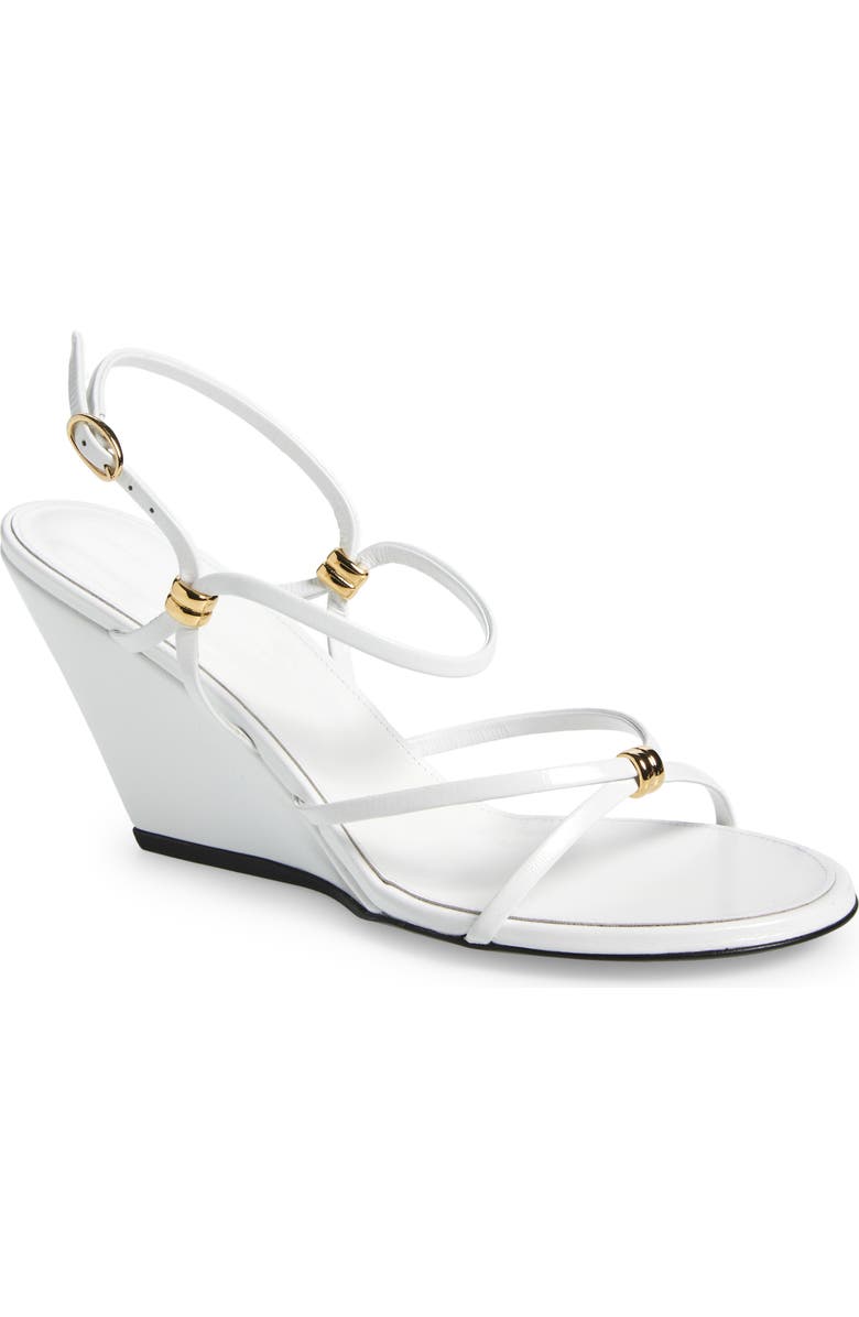 Proenza Schouler Coil Wedge Sandal, Main, color, White
