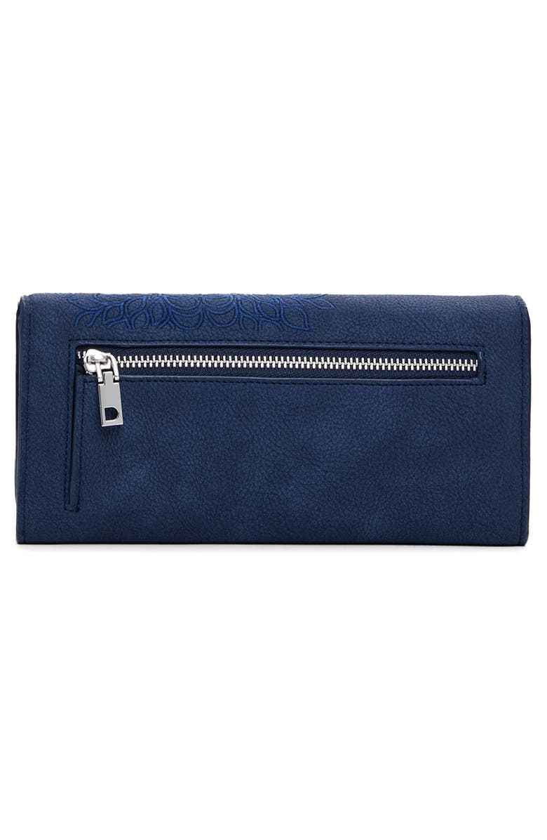 Desigual Medium Faux Leather Wallet, Alternate, color, Dark Blue
