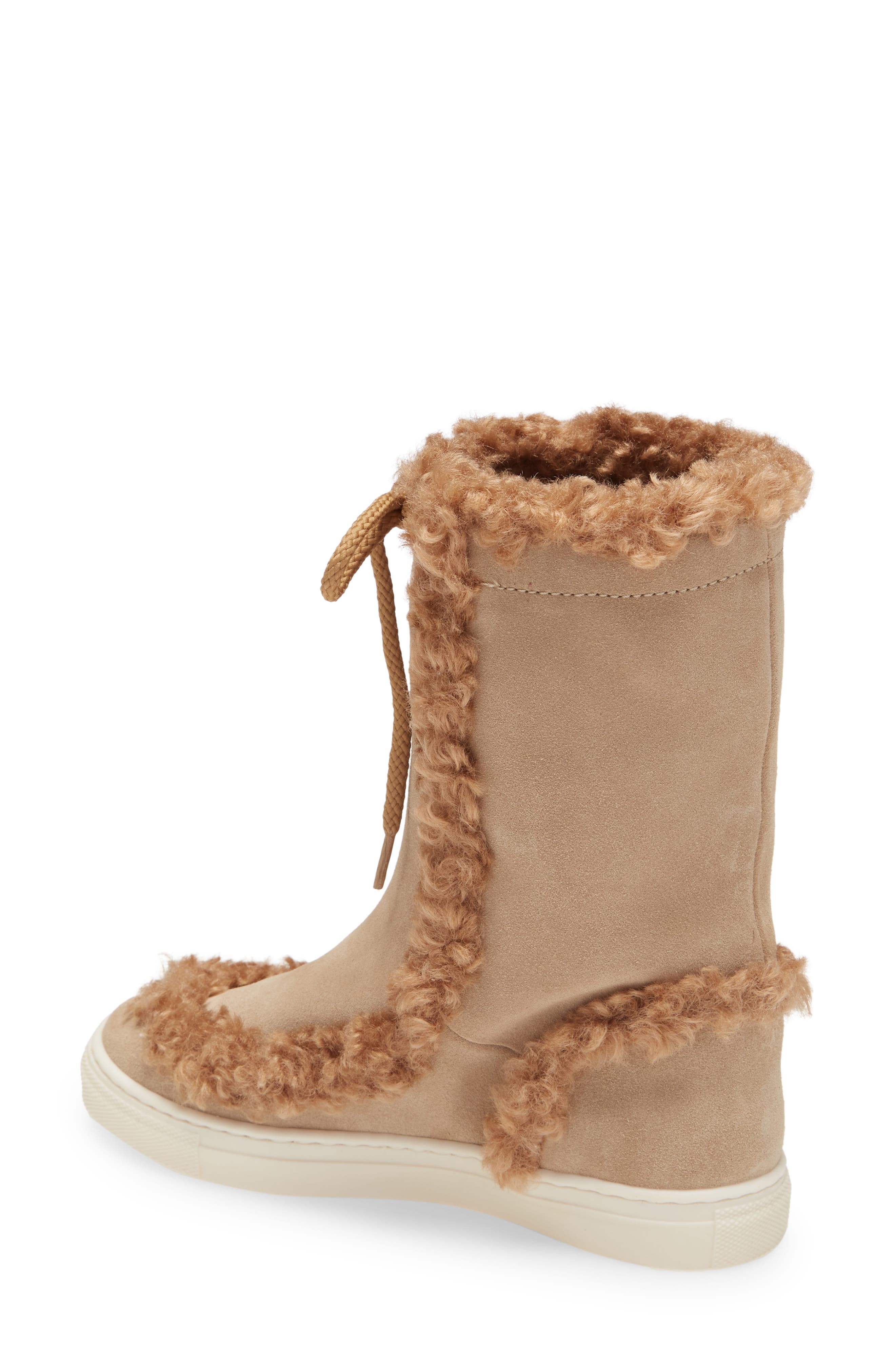 Moncler Petite Insolux Faux Fur Trim Boot, Alternate, color, 