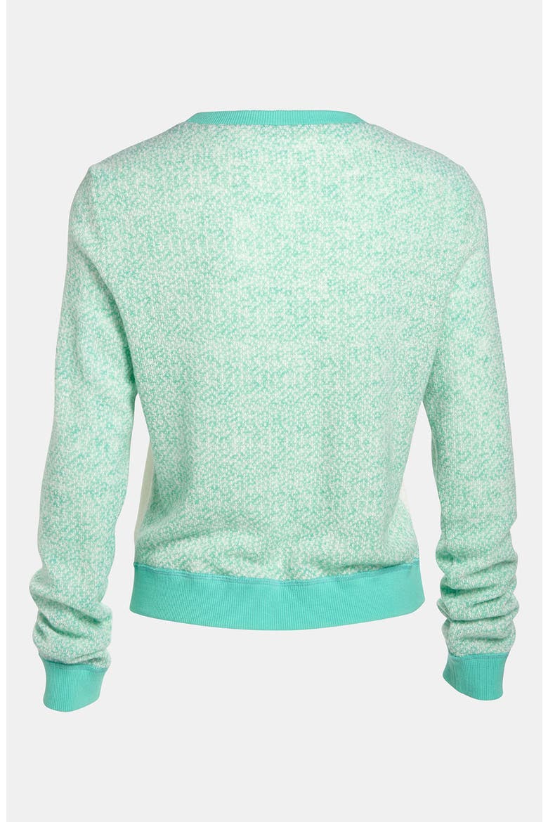Chevron Stripe Sweater, Alternate, color, SEA BREEZE