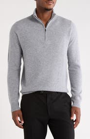 Nordstrom Cashmere Quarter Zip Sweater