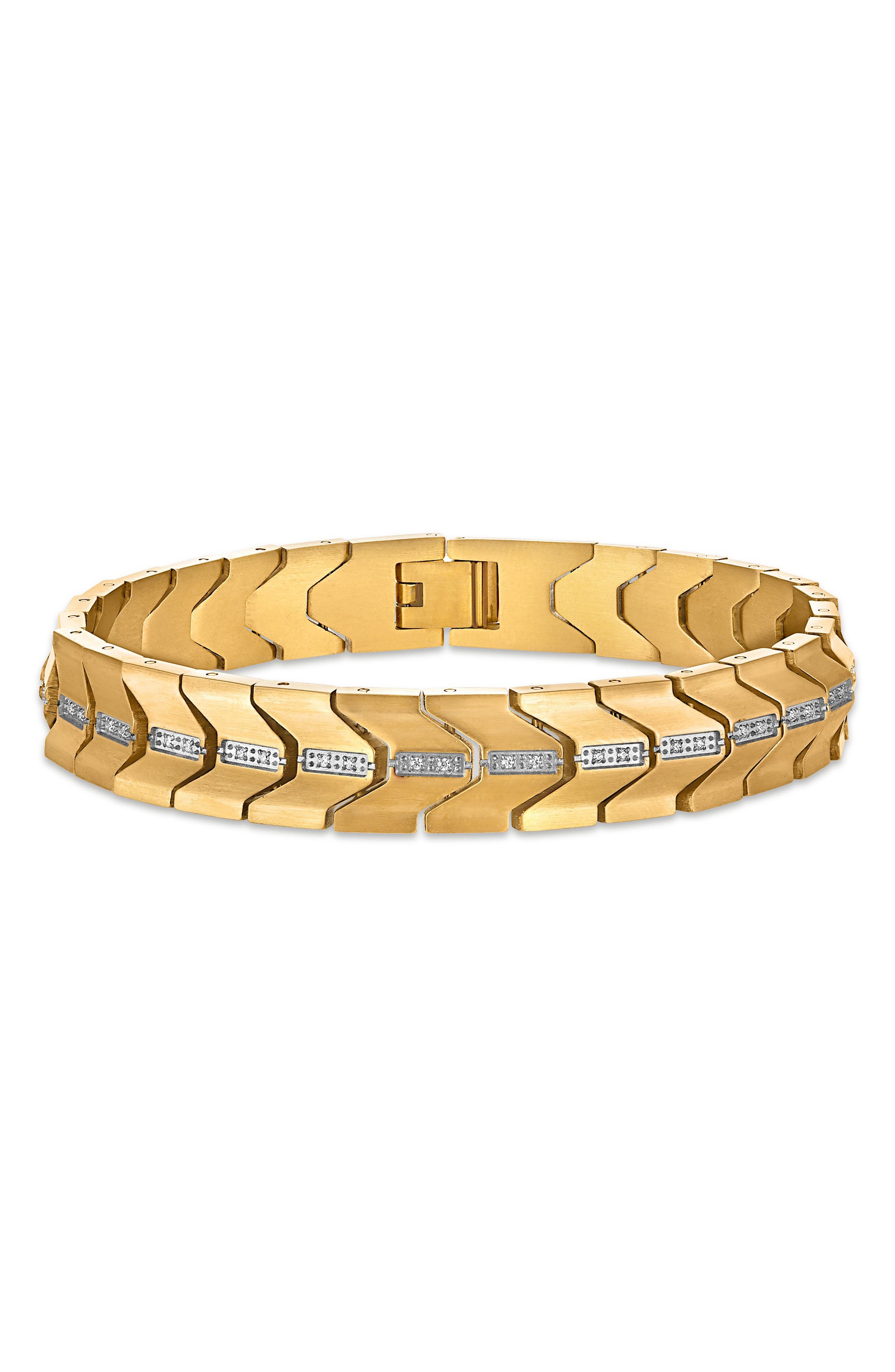 Esquire Diamond Accent Chevron Chain Bracelet