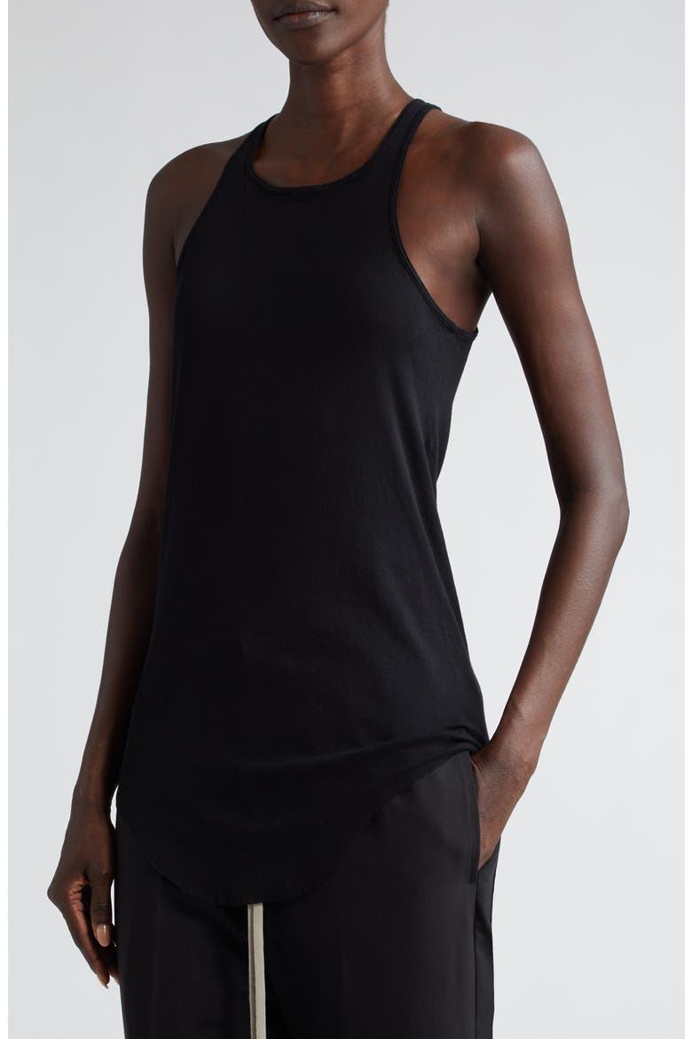 Longline Cotton Rib Tank, Alternate, color, BLACK