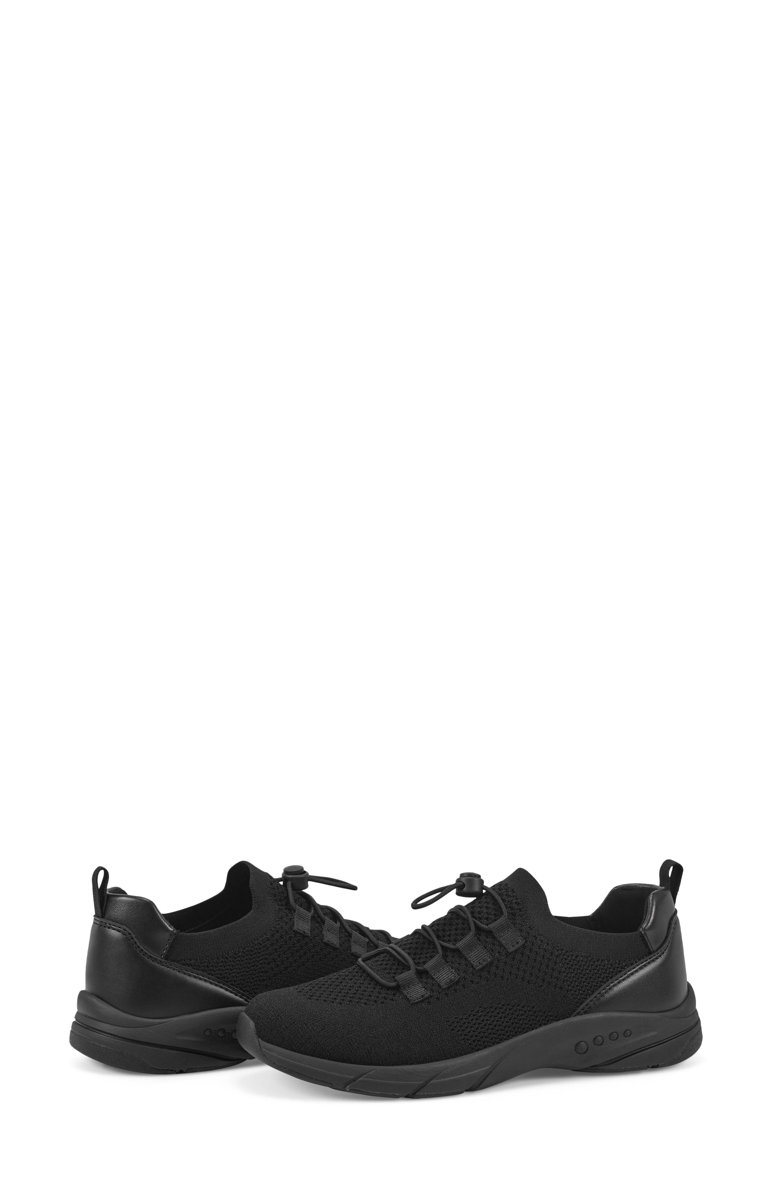 Astrid Pull-On Knit Sneaker, Alternate, color, BLACK/ BLACK
