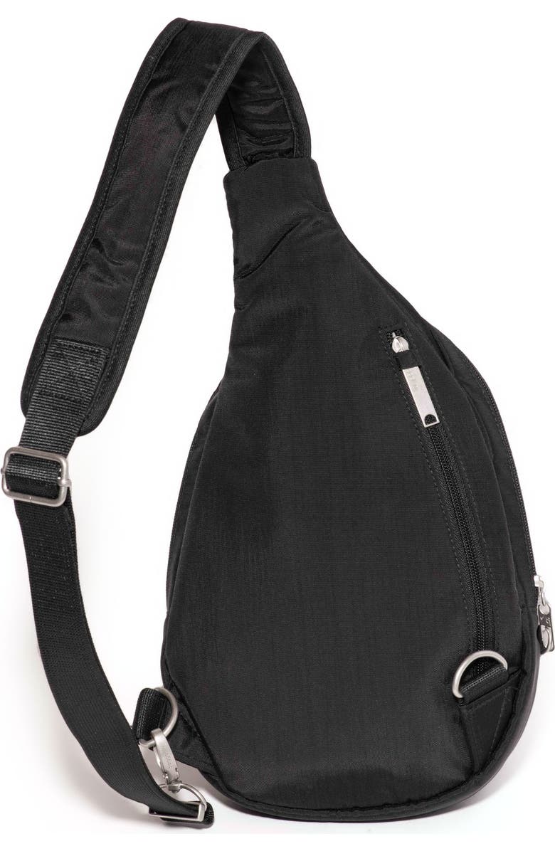 BAGGALLINI Securtex Anti-Theft Multi Zip Sling, Alternate, color, Black