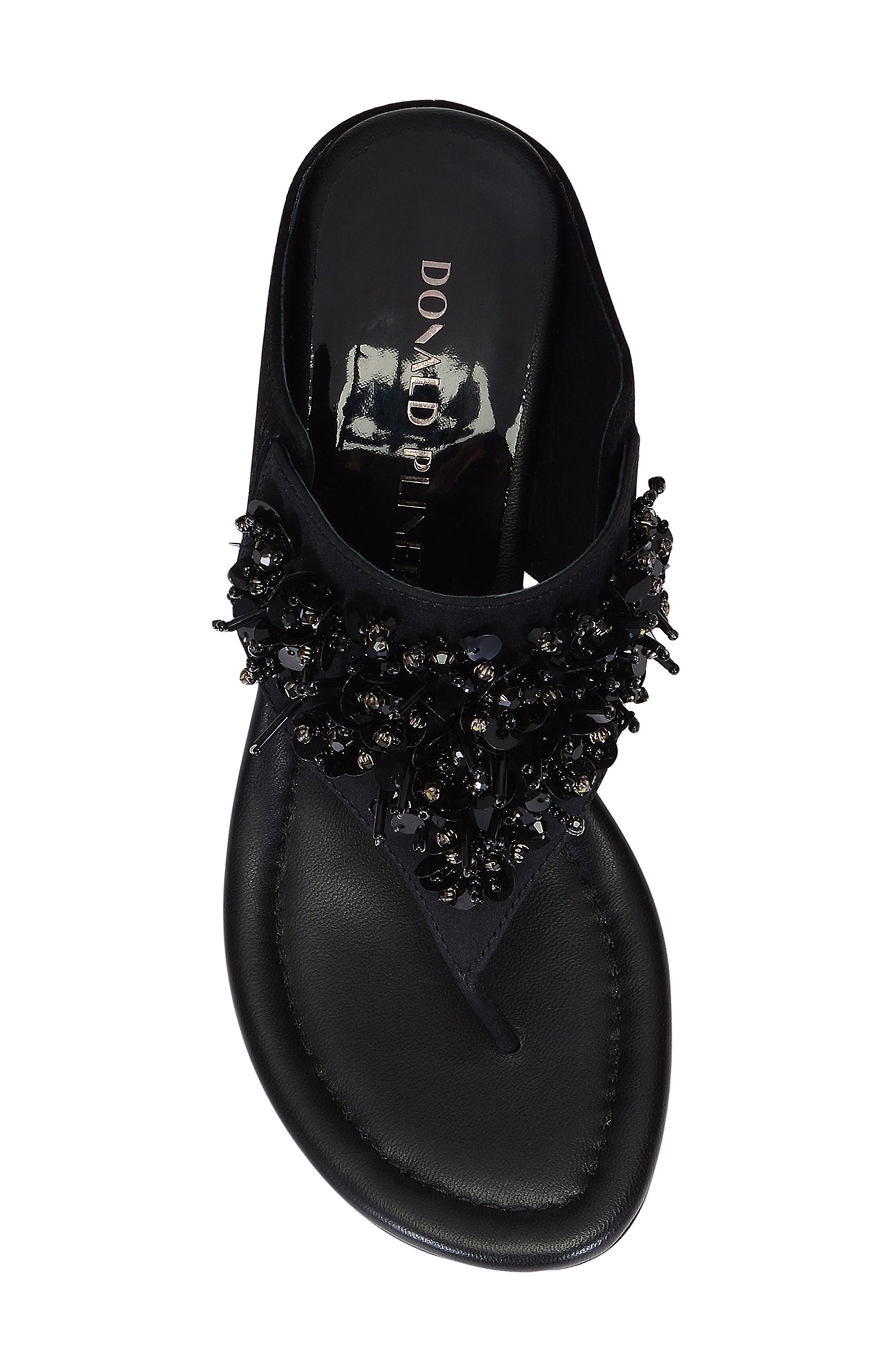 Donald Pliner Malone Crystal & Sequin Embellished Wedge Slide Sandal, Alternate, color, 