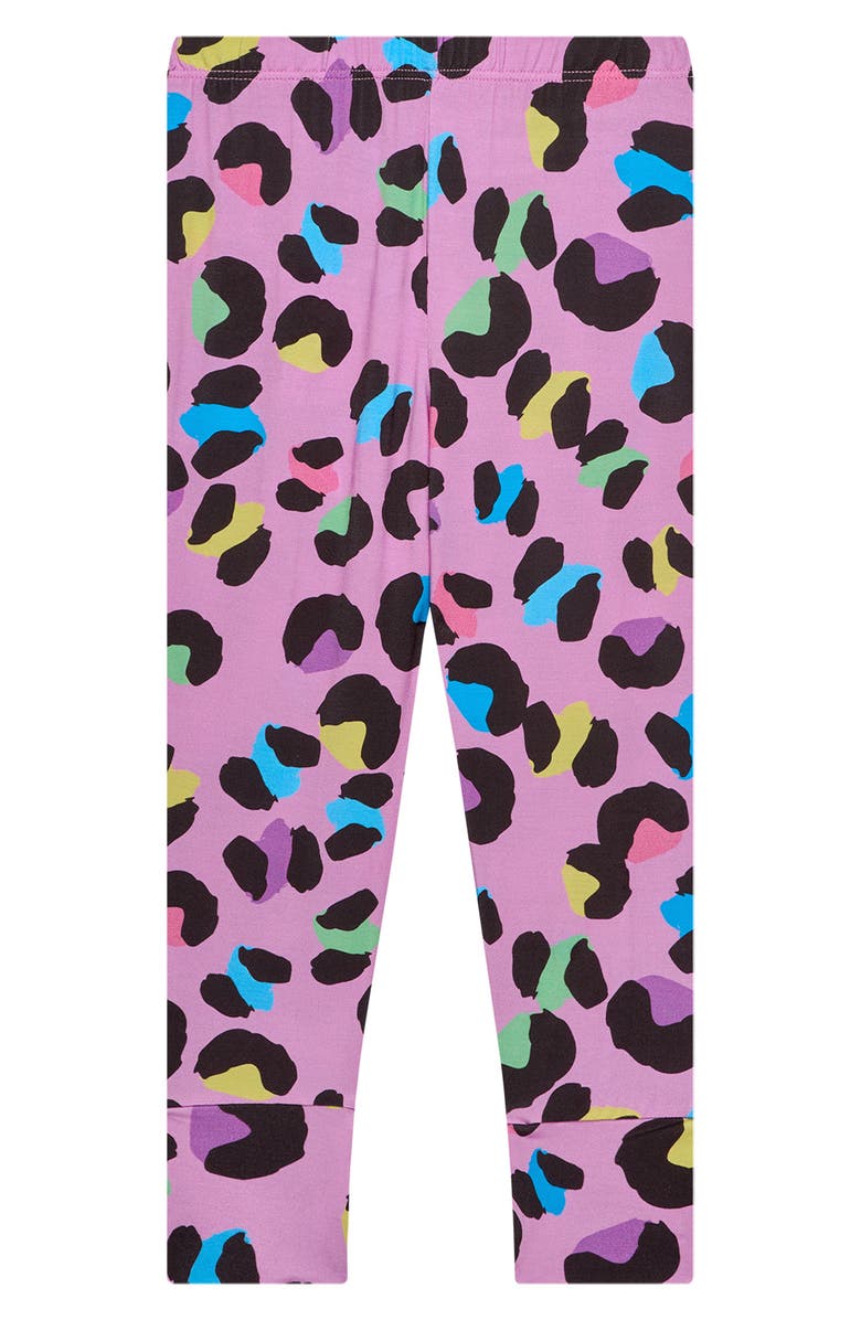 Posh Peanut Electric Leopard Fitted Two-Piece Pajamas, Alternate, color,