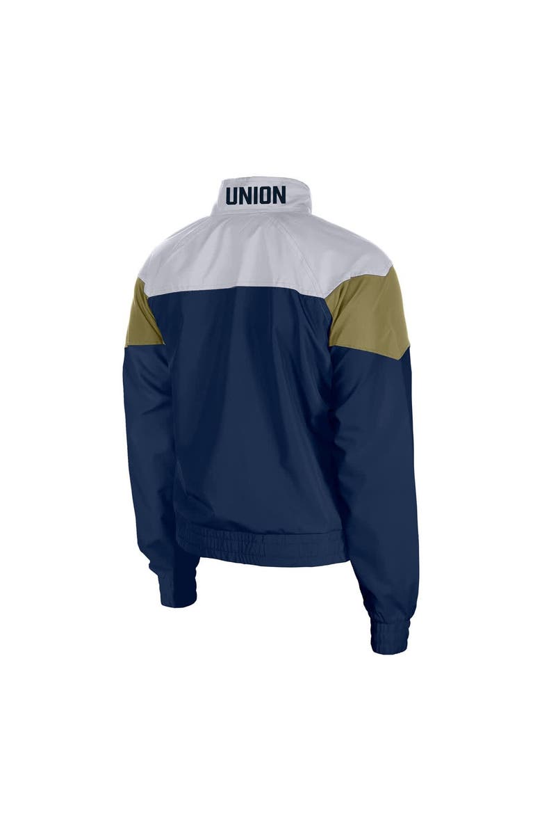 5TH AND OCEAN BY NEW ERA Women's 5th & Ocean by New Era  Navy Philadelphia Union Leisure Cropped Full-Zip Windbreaker Jacket, Alternate, color, Navy