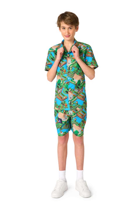 Kids' Minecraft - Overworld Shirt & Shorts Set
