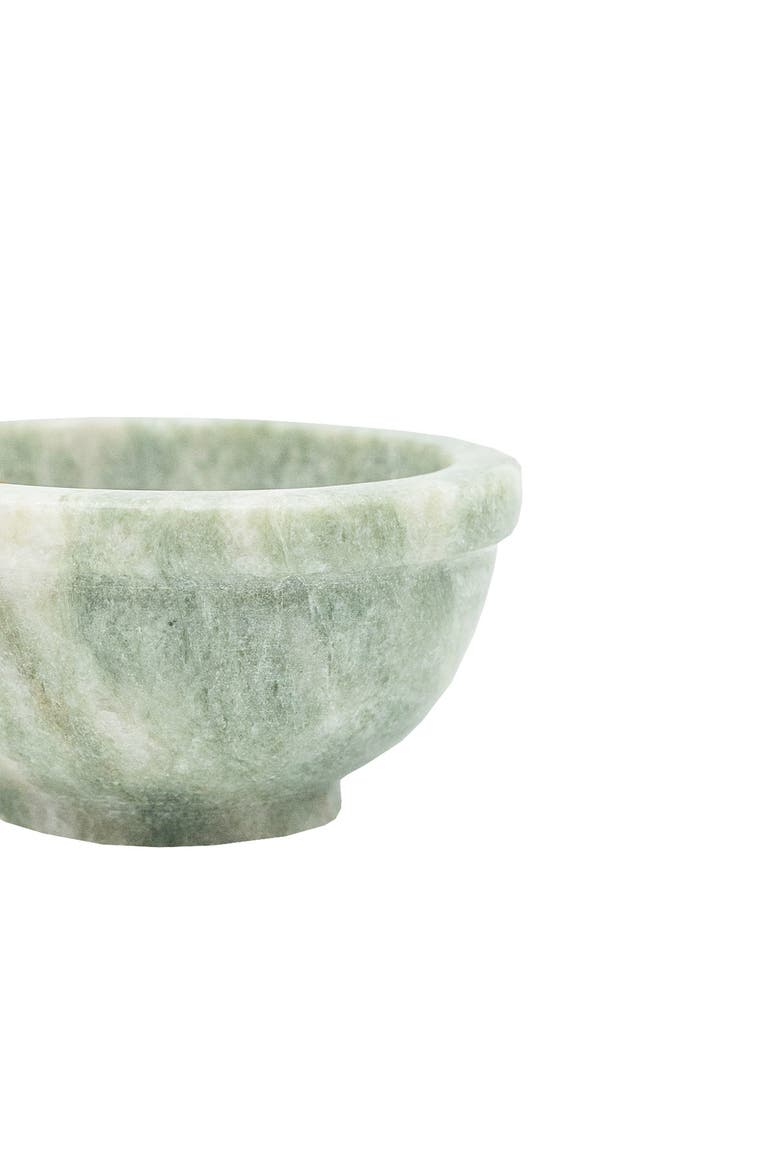 Elise Light Green Onyx Marble Bowl & Spoon Set, Alternate, color, Green
