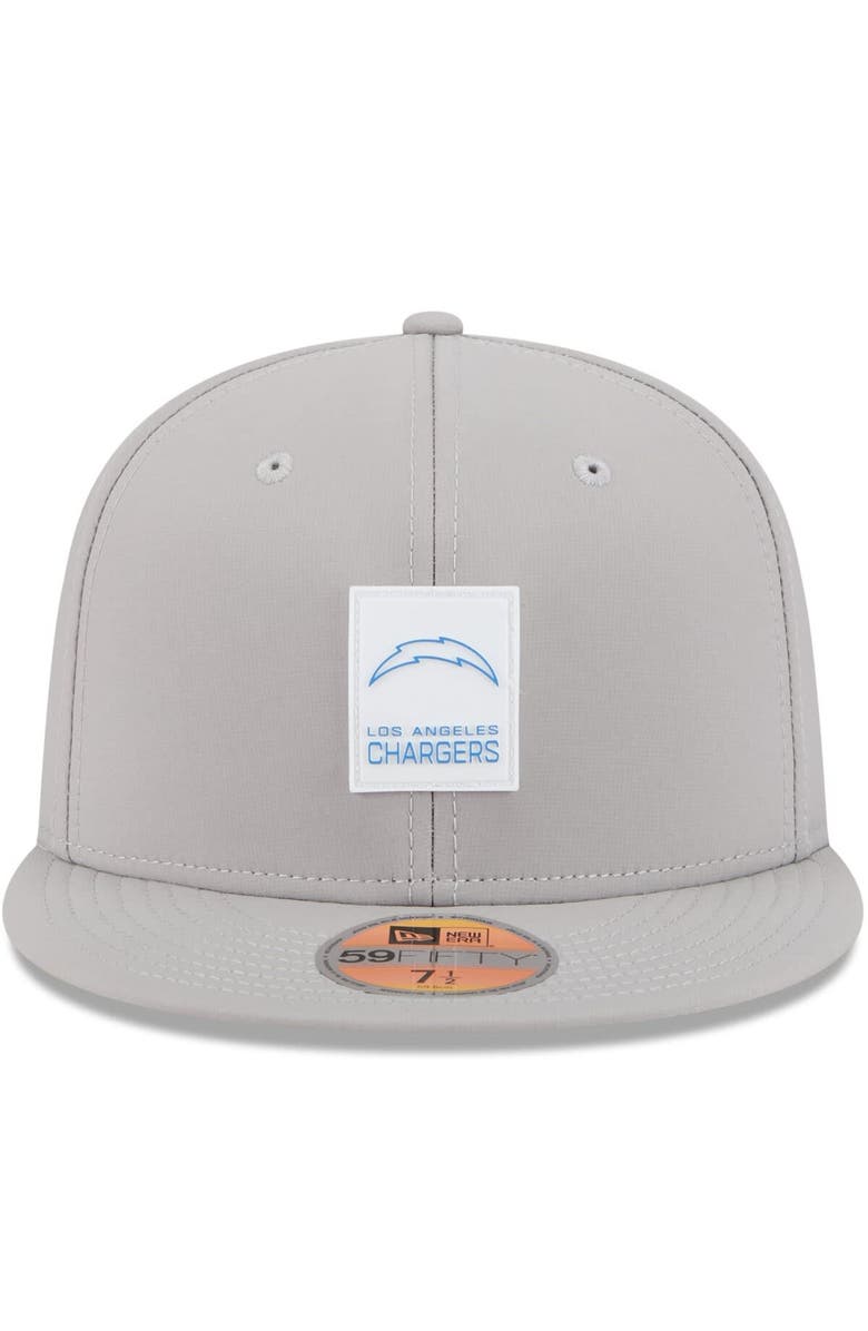New Era Men's New Era Gray Los Angeles Chargers 2025 Sideline  59FIFTY Fitted Hat, Alternate, color, 