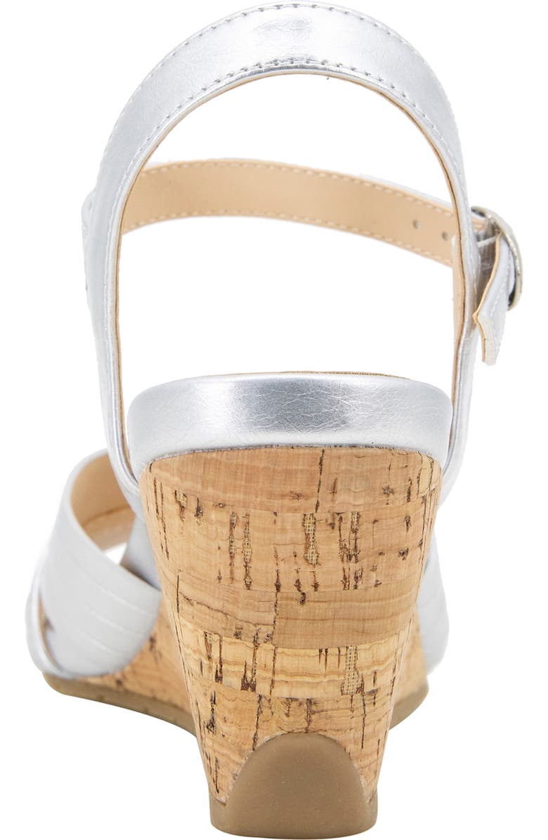 Reaction Kenneth Cole Gomi Wedge Sandal, Alternate, color, Silver