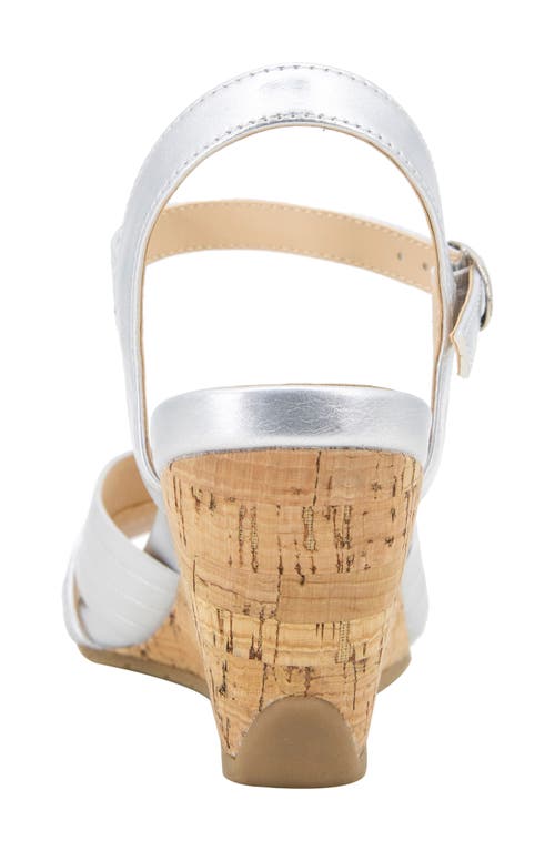 Reaction Kenneth Cole Gomi Wedge Sandal In Silver