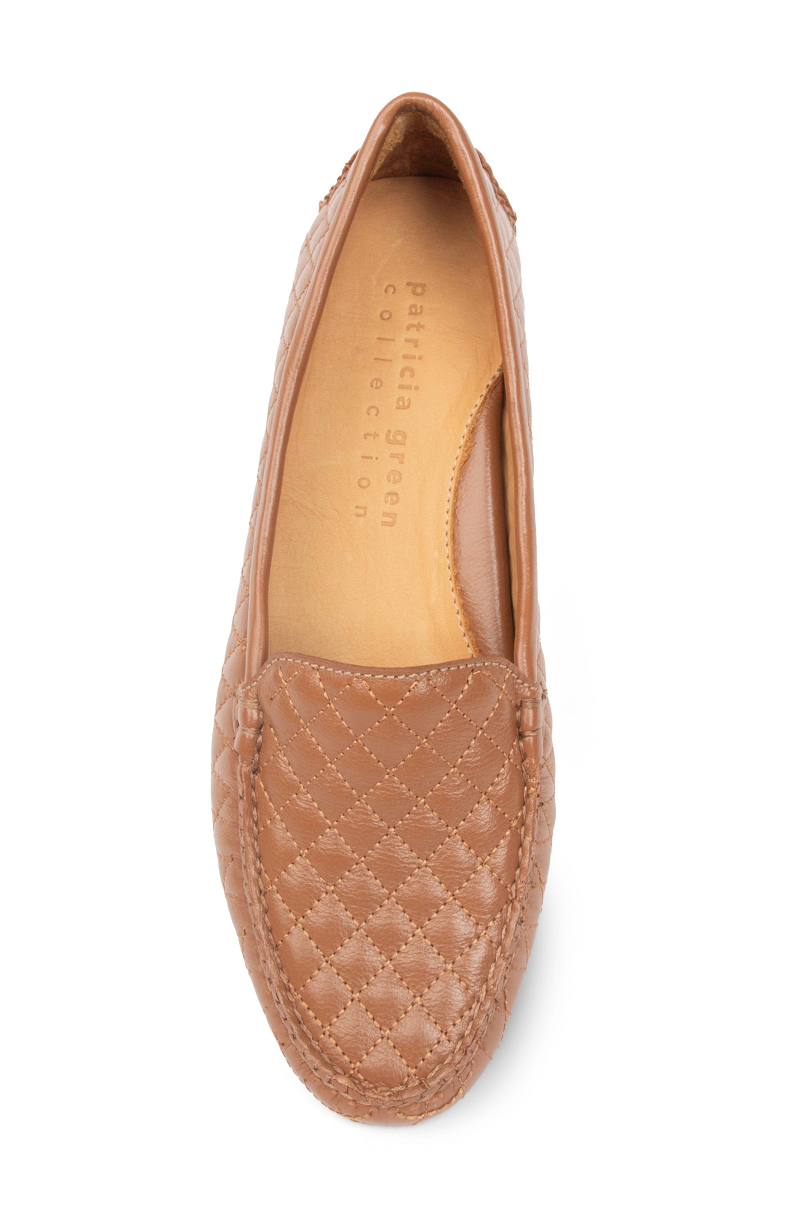 Jillian Quilted Driving Loafer, Alternate, color, COGNAC LEATHER
