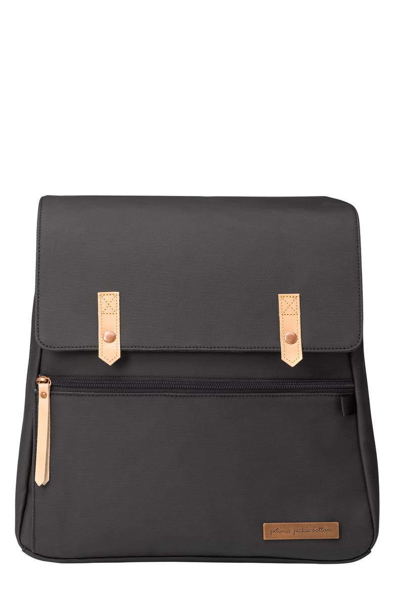 Meta Diaper Backpack, Main, color, BLACK MATTE LEATHER