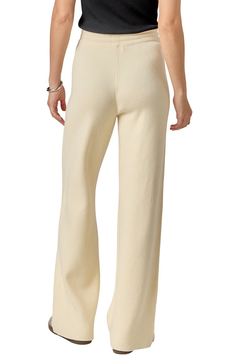 Rib Drawstring Waist Knit Pants, Alternate, color, IVORY