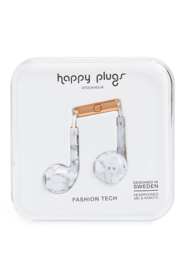 Earbud Plus In-Ear Headphones, Alternate, color, WHITE MARBLE