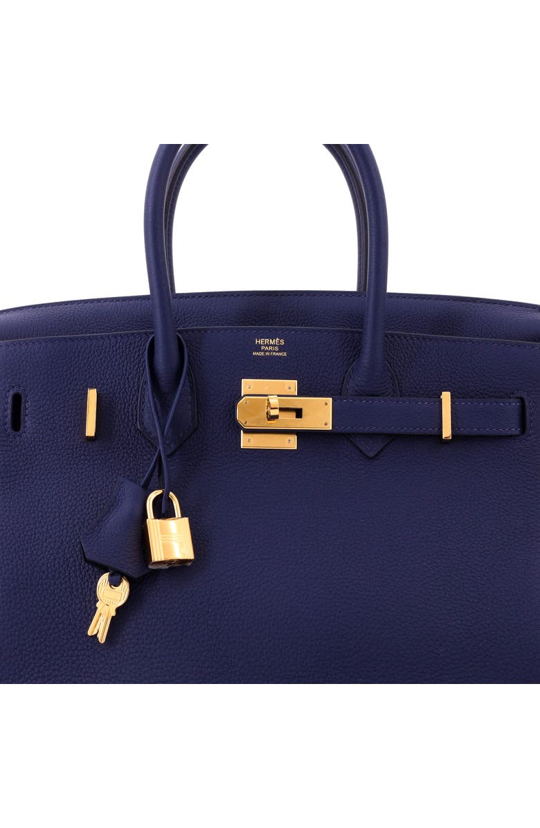 Pre-Owned Hermes Birkin Handbag Blue Togo with Gold Hardware 30, Alternate, color, Bleu Navy