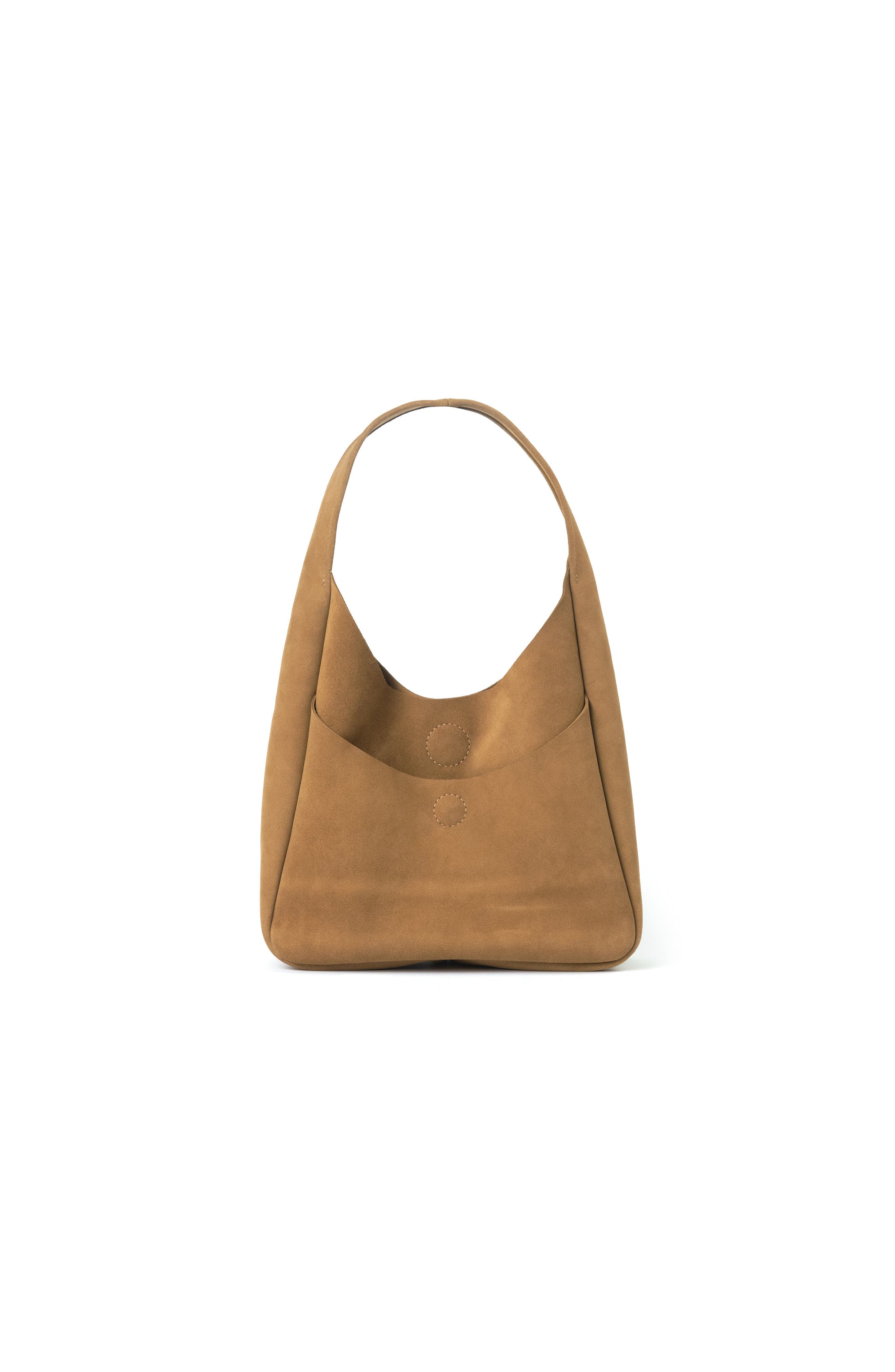 Ezra Arthur Phoebe Leather Hobo Nubuck Suede Shoulder Bag, Alternate, color, Sand