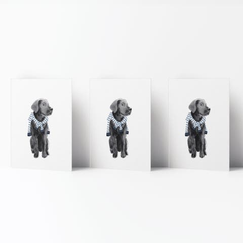 Everyday Greeting Card Pack (3ct) "Preppy Black Lab"