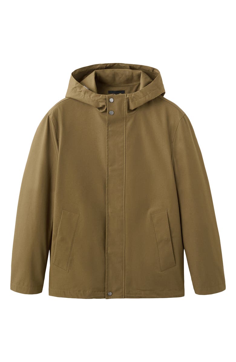 MANGO Water Repellent Parka, Alternate, color, Ochre
