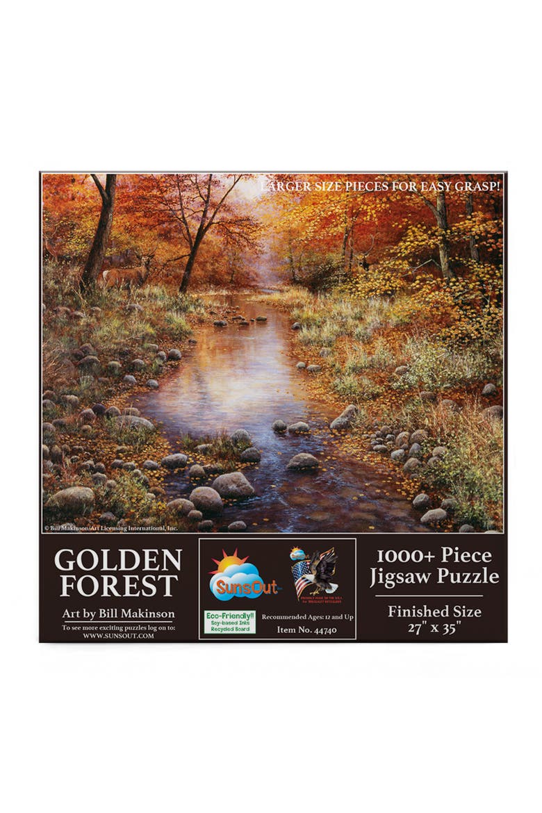 Golden Forest 1000 piece Jigsaw Puzzle for Adults Large Pieces, Alternate, color, Multicolor