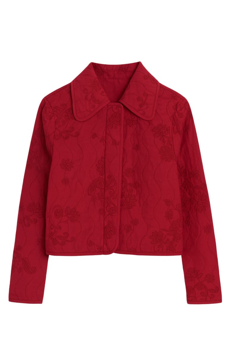 Zuri Quilted Jacket, Alternate, color, Dark Berry