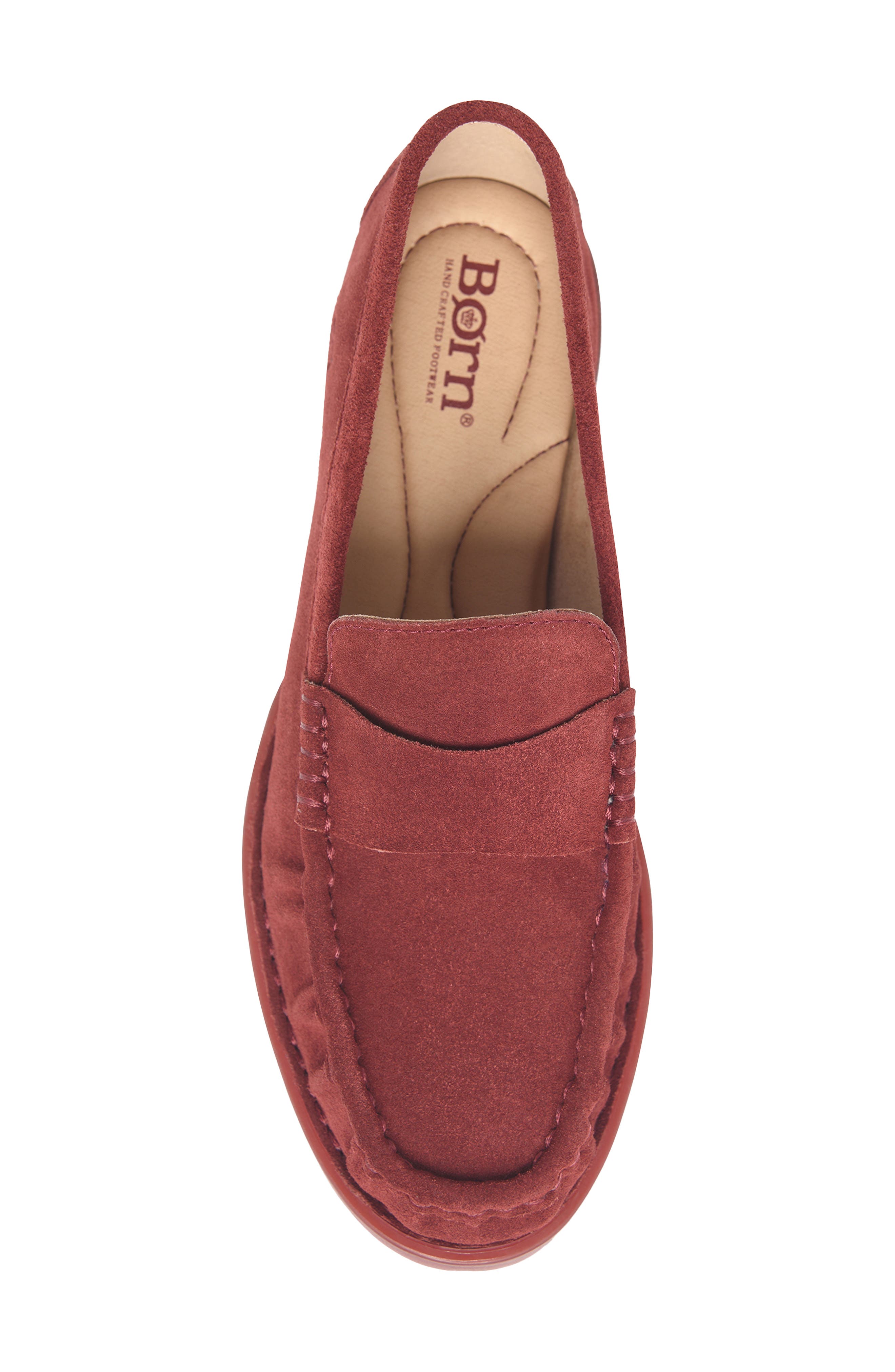Børn Maris Loafer, Alternate, color, Burgundy Suede