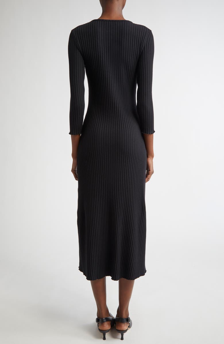Vince Rib Sweater Dress, Alternate, color, Black