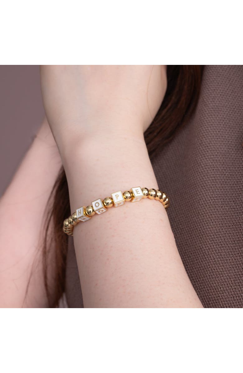 Starfish Project Give Hope, Wear Hope Beaded Bracelet, Alternate, color, Gold
