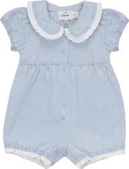 Jolie Capri Baby Girl Light Denim Cotton Overall