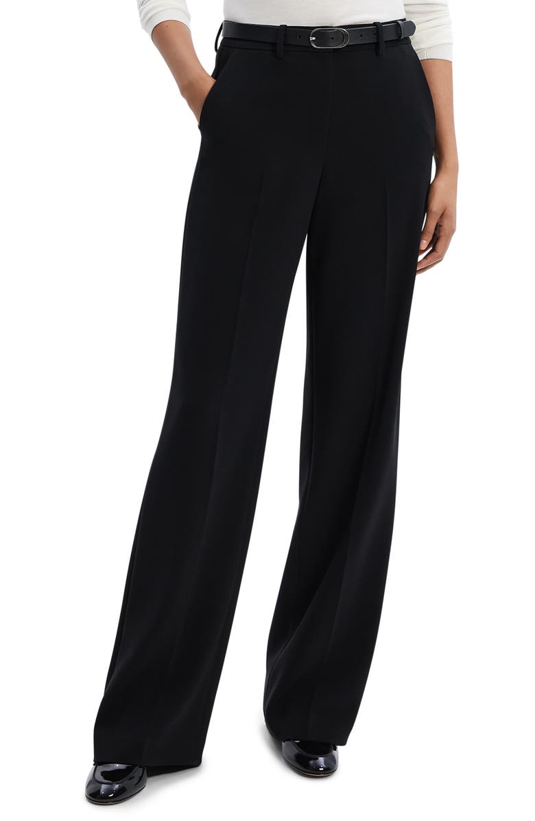Theory Relax Wide Leg Pants, Main, color, Black