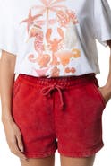 Colourful Rebel Uni Logo Acid Wash Sweat Short