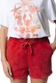 Colourful Rebel Uni Logo Acid Wash Sweat Short